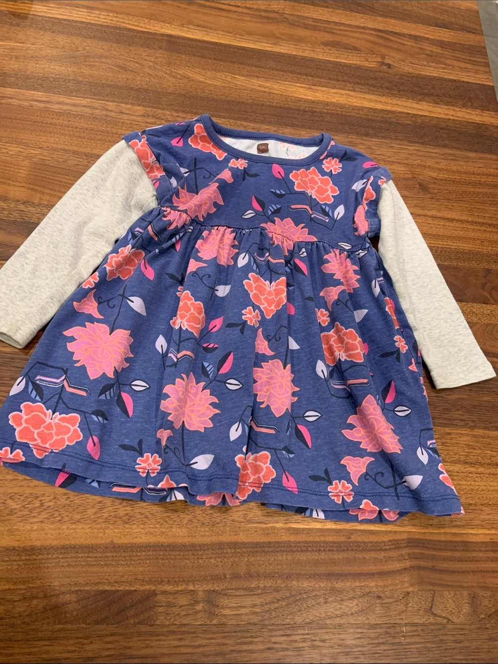 Tea Collection Alpine Wildflowers Wrap Neck Double Decker Dress 2T